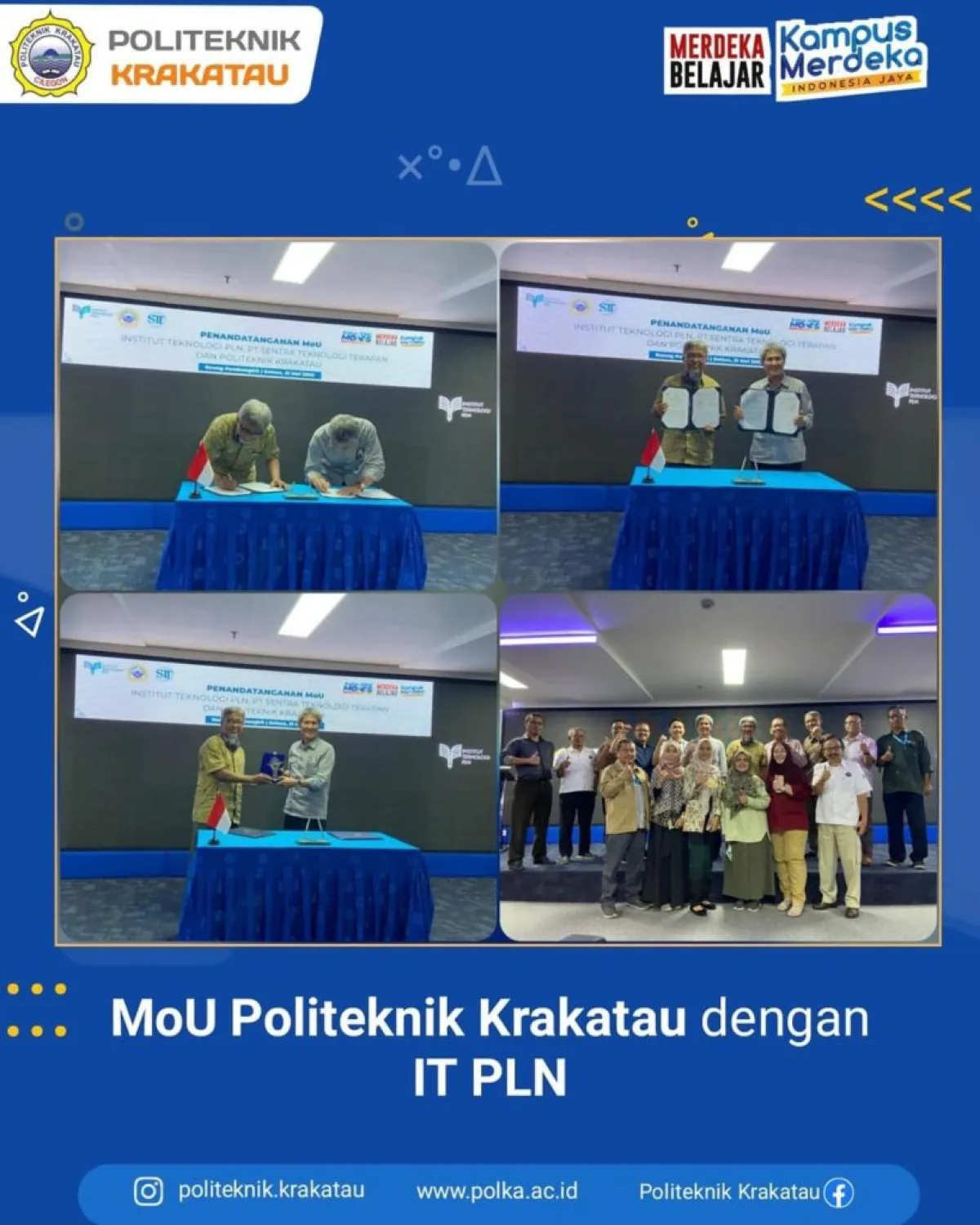 Penanda Tanganan MoU Politeknik Krakatau dengan IT PLN