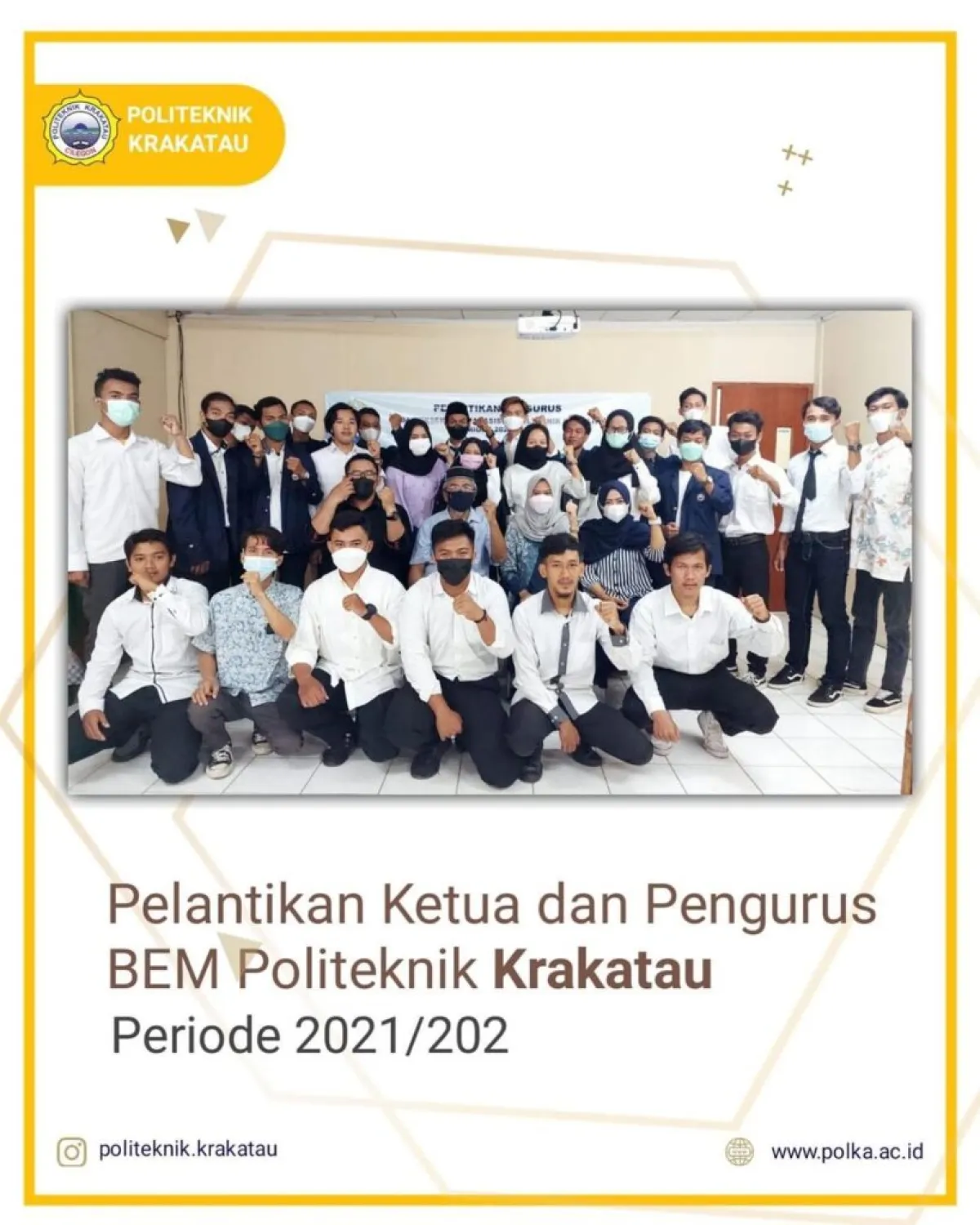 Pelantikan Ketua dan Pengurus BEM Politeknik Krakatau 2021/2022