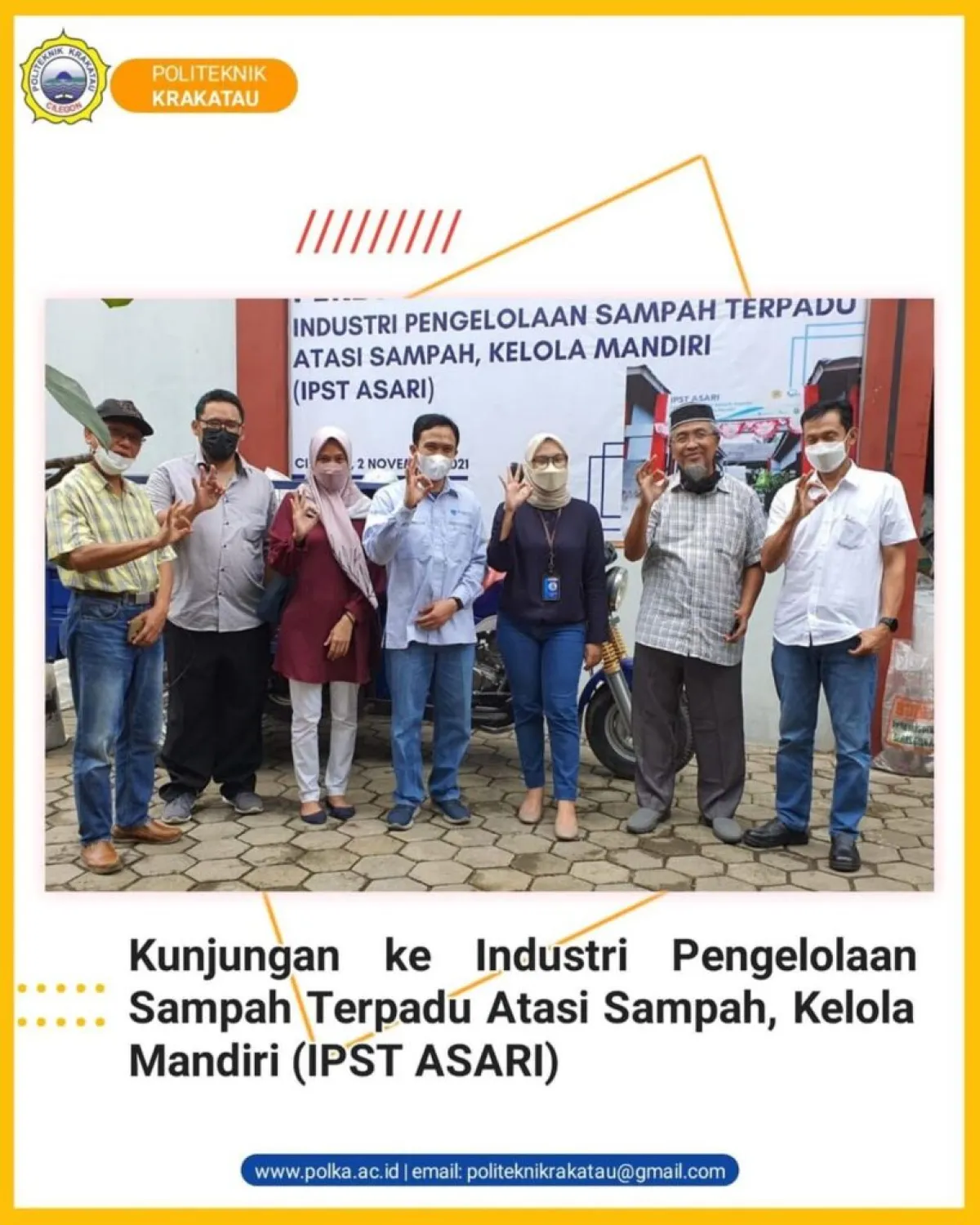 Kunjungan Polikteknik Krakatau ke Industri Pengelolaan Sampah Terpadu (IPST-Asari), Serdag, Kotabumi, Cilegon