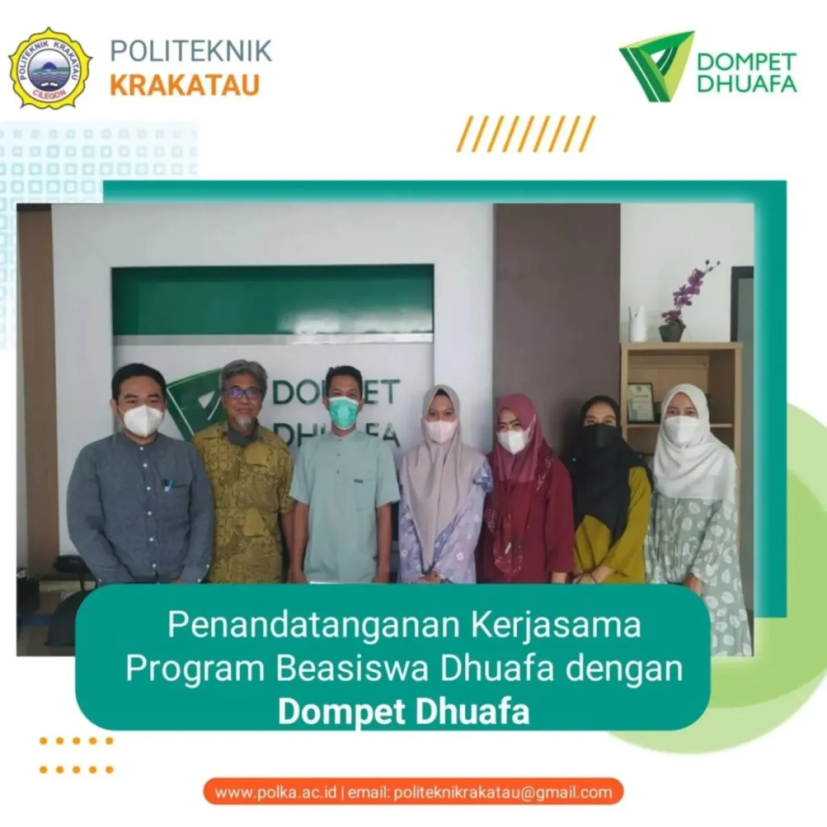 Penandatanganan Kerjasama Program Beasiswa dengan Dompet Dhuafa