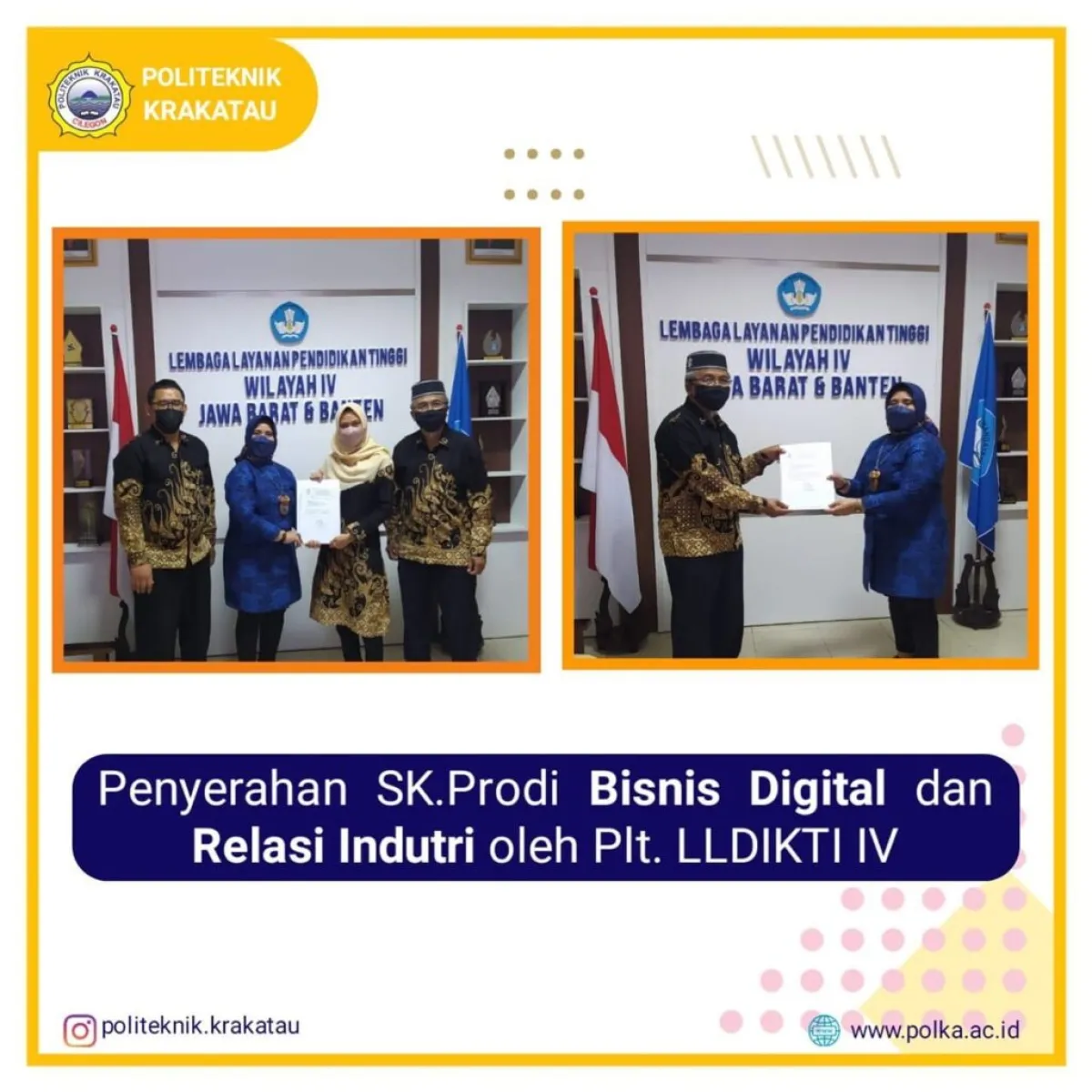 Penyerahan SK Prodi Baru Bisnis Digital dan Relasi Industri